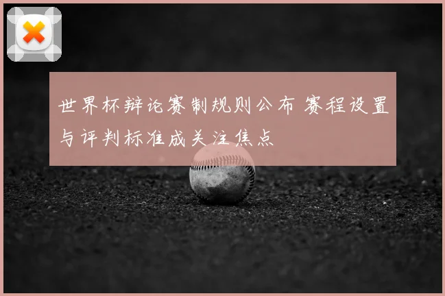 世界杯辩论赛制规则公布 赛程设置与评判标准成关注焦点