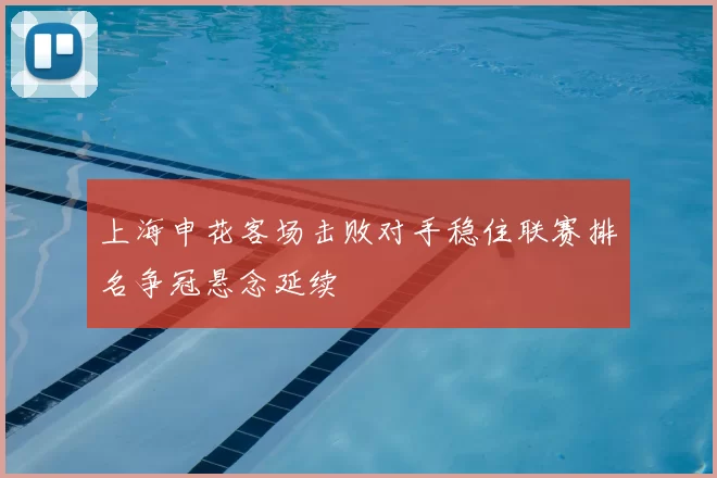 上海申花客场击败对手稳住联赛排名争冠悬念延续